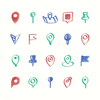 Illustration set of map pin icons | Free stock vector - 424953
