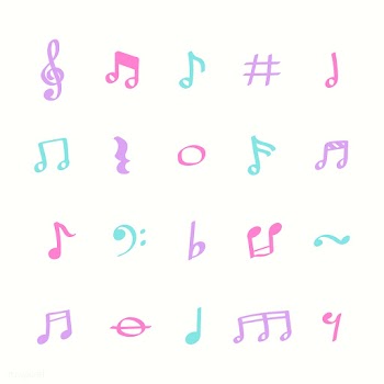 Illustration set of music note icons | Free stock vector - 424942