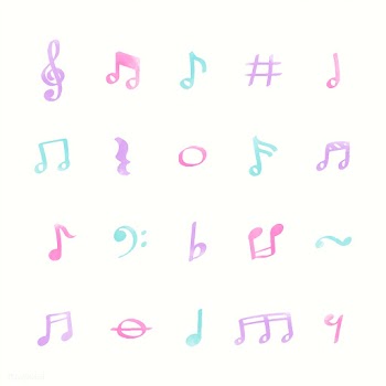 Illustration set of music note icons | Free stock vector - 424952