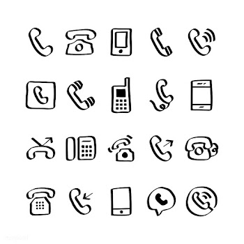 Illustration set of phone icons | Free stock vector - 424945