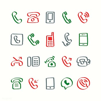 Illustration set of phone icons | Free stock vector - 424947