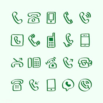 Illustration set of phone icons | Free stock vector - 424951