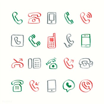 Illustration set of phone icons | Free stock vector - 424957