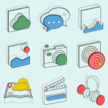 Illustration set of recreation icons | Free stock vector - 24264