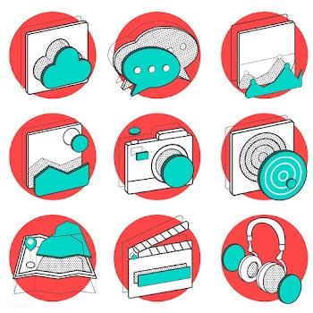 Illustration set of recreation icons | Free stock vector - 24286