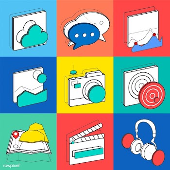 Illustration set of recreation icons | Free stock vector - 50750