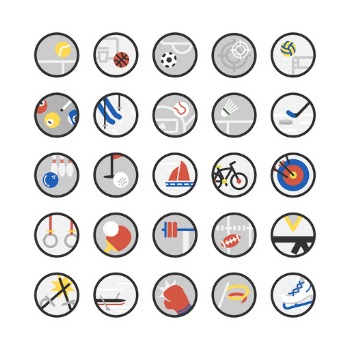 Illustration set of sport icons