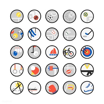 Illustration set of sport icons | Free stock vector - 380446