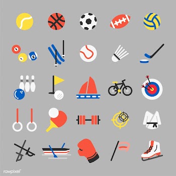 Illustration set of sports icons | Free stock vector - 380874