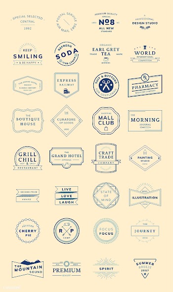 Illustration set of vector emblem label | Free stock vector - 250900