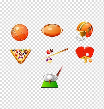 Illustration Sports equipment , Ball color emulation transparent background PNG clipart