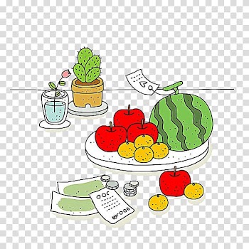 Illustration, Table fruit transparent background PNG clipart