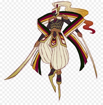 Illustration Weapon Cartoon Spear Legendary creature - genji silhouette 