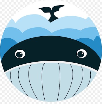 Illustration Whales Logo Design Desktop Wallpaper - baleen border 