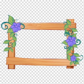 Illustration, wood frame transparent background PNG clipart