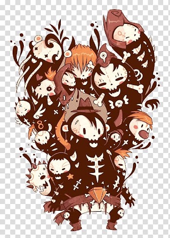 Illustrator Art Illustration, Skull elf transparent background PNG clipart