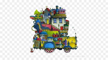 Illustrator Art Watercolor painting Illustration - Dream town 
