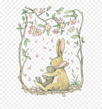 Illustrator Drawing Book illustration Illustration - Snuggle bunny cartoon couple 