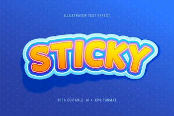 Illustrator text effect Free Vector