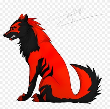 Image - Black And Red Wolf