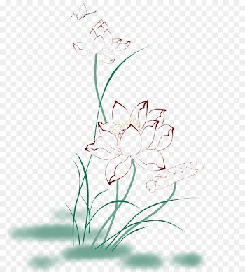 Image Clip art Line art Drawing Design - lotus 