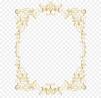 Image file formats Lossless compression - Border Gold Decorative Frame PNG Clip Art 
