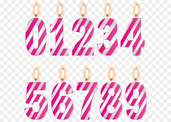 Image file formats Lossless compression - Numbers Birthday Candles Pink PNG Clip Art Image 