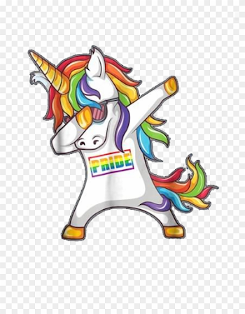 Image For Pride Gay Be Lesbian Unicorn Dabbing Funny - Dabbing ...