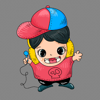 image Garçon de bande dessinée aime la musique - clipart PNG et ...