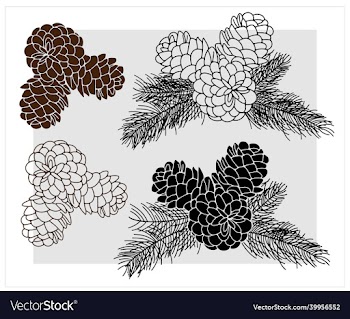 image of a christmas tree cone
