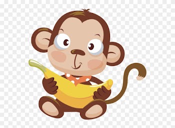 Image Of Baby Monkey Clipart 7 With Banana Clip - Baby Monkey Clipart Png