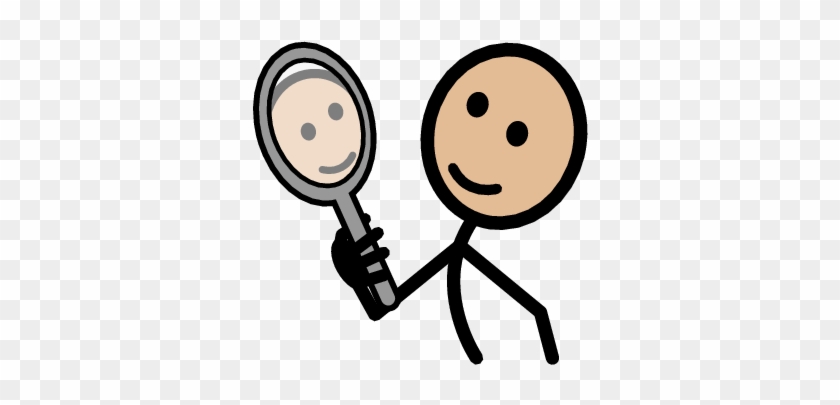 Image Of Looking In A Mirror - Looking In A Mirror Clipart