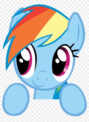 Image Of Rainbow Dash Head Clipart - My Little Pony Dash