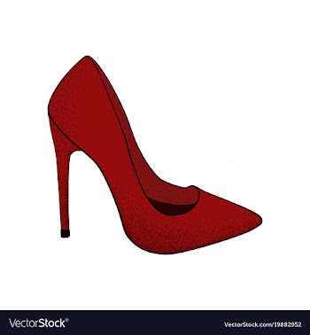Image of the modern stylish shoes of red vector image
