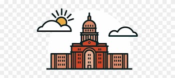 Image Of The Texas Capitol With Clouds Behind It - Texas State Capitol