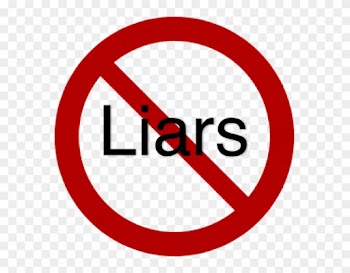Image Of Word 'liars' Crossed Out - Sro 01