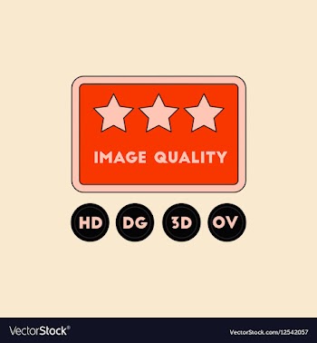 Image quality with stars in vector image