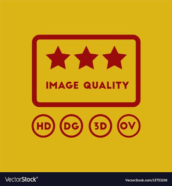 Image quality with stars in vector image