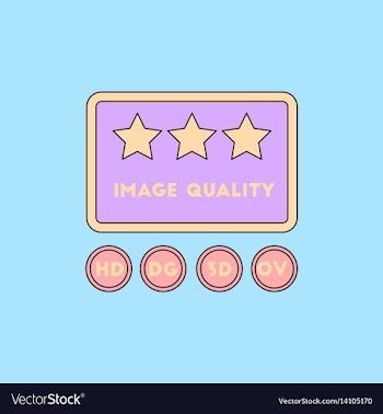 Image quality with stars in vector image
