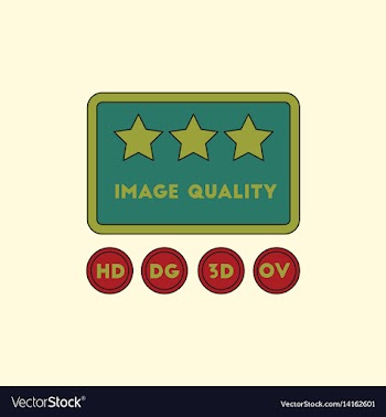 Image quality with stars in vector image