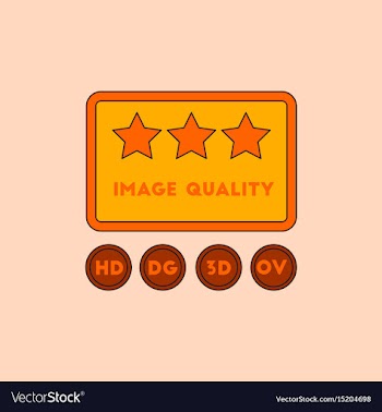 Image quality with stars in vector image