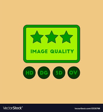Image quality with stars in vector image