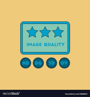 Image quality with stars in vector image