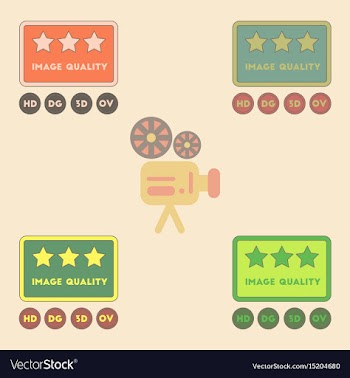 Image quality with stars vector image