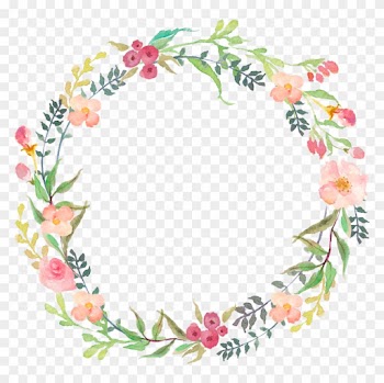 Imagem - Watercolor Wreath Flower Png