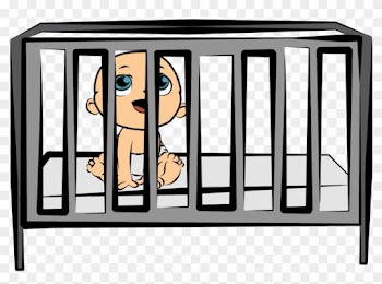 Images For Clip Art Cot - Cartoon Baby In Crib