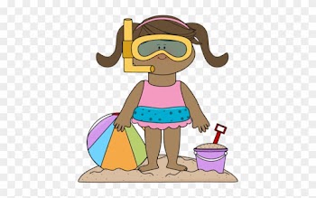 Images Of A Beach - Girl At The Beach Clip Art