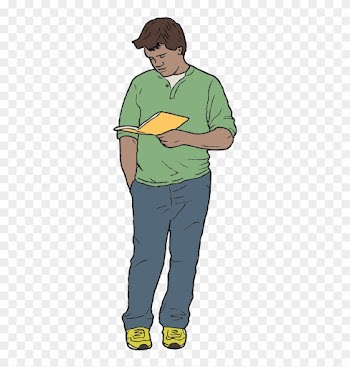 Images Of People Reading - Teenager Clip Art