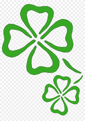 Images Shamrock Clip Art - Two Four Leaf Clovers