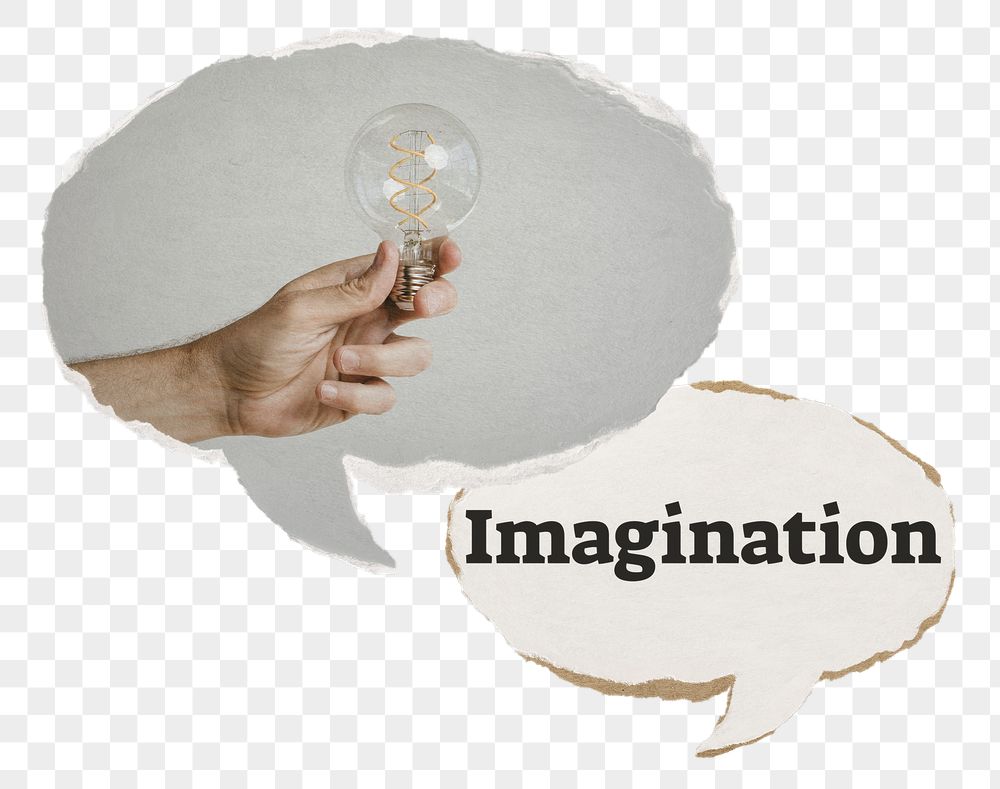 Imagination png speech bubble sticker, | Free PNG - rawpixel